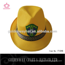 Cheapest badge yellow fedora hat